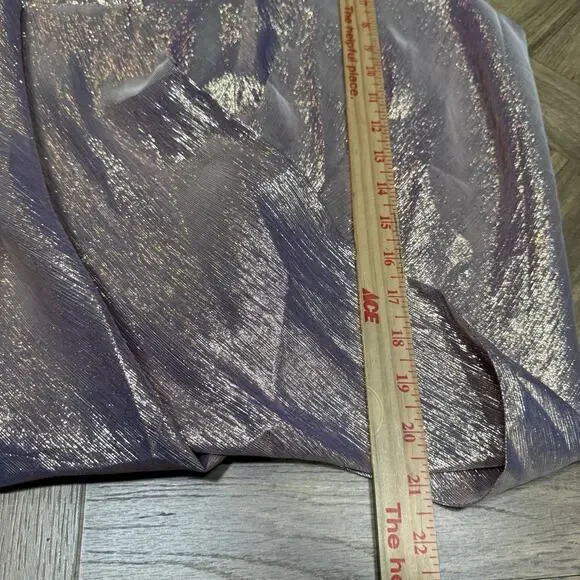 NWT Peter Cohen Metallic Chiffon Hitide Top Lilac Purple Women’s Size Small $850 - Picture 10 of 10